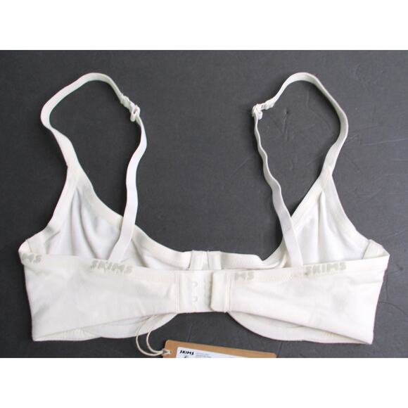 New SKIMS Cotton Logo Underwire Demi Bra Size 32C Marble BR-UWR-2001 - Picture 3 of 6